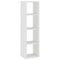 vidaXL Nástenná polica v tvare kocky, biela 37x29,5x134,5 cm, MDF