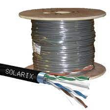 SOLARIX kábel CAT6A STP PE Fca, 500m, čierny