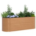vidaXL Zvýšený záhon Hnedá 240 x 80 x 81 cm Oceľ