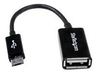 Micro USB Male to USB A Female On-The-GO Host Cable Adapter (UUSBOTG) - USB adaptér - USB (F) do Micro USB typ B (M) - USB 2.0 OTG - 12.7 cm - čierna - pre P/N: ST4300U3C1, ST4300U3C1B