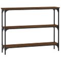 vidaXL Konzolový stolík hnedý dub 100x22,5x75 cm kompozitné drevo