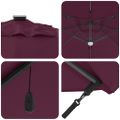 vidaXL Slnečník Bordeaux červená 351 x 250 x 253 cm Polyester a hliník