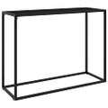 vidaXL Konzolový stolík čierny 100x35x75 cm tvrdené sklo