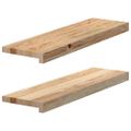 vidaXL Okenný parapet 2 ks 70x20x2 cm neošetrený dubový masív