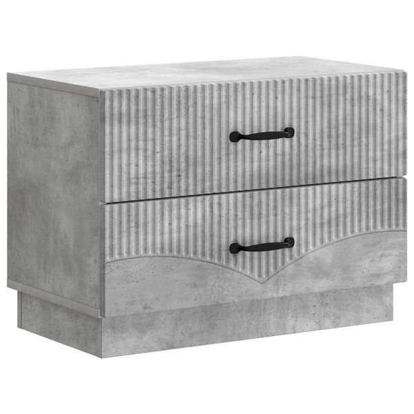vidaXL Nočný stolík Betónovo sivá 62 x 34,5 x 44,5 cm Kompozitné drevo