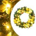 vidaXL Vianočný veniec s LED svetlami zelený 60 cm PVC