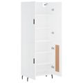 vidaXL Vysoká skrinka biela 69,5x34x180 cm spracované drevo