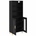 vidaXL Highboard Čierny dub 69,5 x 32,5 x 180 cm Kompozitné drevo