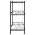 vidaXL Regál s 3 policami 60x35x76 cm čierny 150 kg