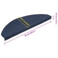 vidaXL Nášľapy na schody samolepiace 30 ks modré 65x22,5x3,5 cm