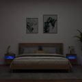 vidaXL TV nástenné skrinky s LED svetlami 2 ks hnedý dub 40x30x40 cm