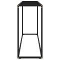 vidaXL Konzolový stolík čierny 120x35x75 cm tvrdené sklo