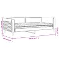 vidaXL Denná posteľ s matracom ružová 90x200 cm zamat