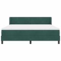vidaXL Posteľ s pružinovým rámom Tmavozelená 200 x 180 cm Zamat