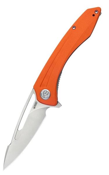 Kubey KU345B Merced vreckový nôž 8,8 cm, Bead Blast, oranžová, G10