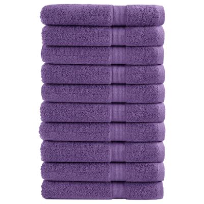 vidaXL Prémiové uteráky do sauny SOLUND 10ks fialové 80x200cm 600 g/m2