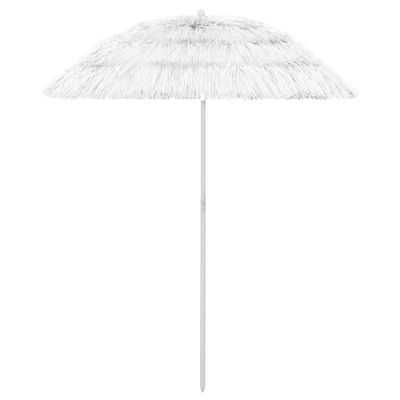 vidaXL Plážový slnečník Hawaii, biely 180 cm