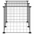 vidaXL 8-panelová klietka pre domáce zvieratá čierna 70x35x35 cm oceľ