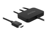 Video adaptér - HDMI, Micro-USB typ B (iba napájanie), Mini DisplayPort, 24 pin USB-C do HDMI s pinmi (male) - čierna - podporuje 4K