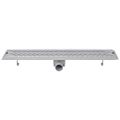 vidaXL Rovný sprchový odtok 2 ks vlnovka 730x140 mm nehrdzavejúca oceľ