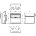 Skriňa 3975 AcquaCOMBI IP65, 3 otvory, 16 modulov, 330x330x150mm
