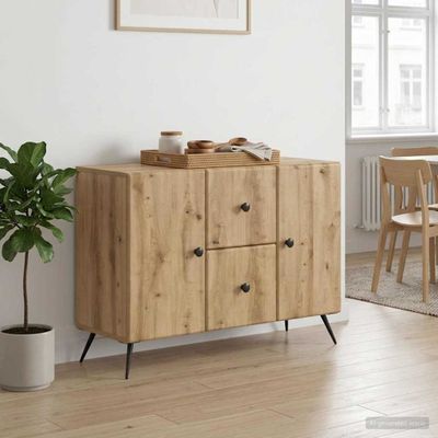 vidaXL Servírovacia skriňa Dub artisan 89 x 34,5 x 60 cm