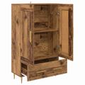 vidaXL Highboard Staré drevo 69,5 x 31 x 115 cm Kompozitné drevo