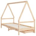 vidaXL Rám detskej postele so zásuvkami 90x190 cm masívna borovica
