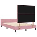 vidaXL Posteľ s pružinovým rámom Ružová 120 x 200 cm Zamat
