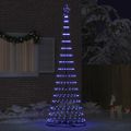 vidaXL LED vianočný stromček Modrá 302,5 cm Kov