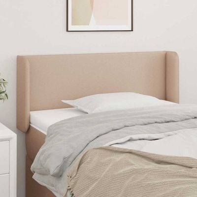 vidaXL Čelo postele so záhybmi kapučínové 83x16x78/88 cm umelá koža