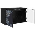vidaXL Nástenný TV kabinet DOKKUM 69 x 33 x 40 cm Čierny dub