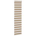 vidaXL Zebrová roleta pieskovo hnedá 65x200 cm šírka látky 60,9 cm polyester