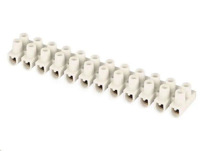 Skrutková svorkovnica 12× 2,5–4 mm2, 450 V, biela, EMOS A4101