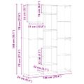 vidaXL izbový prepážka/skrinka na knihy Artisan Dub 100x24x140 cm