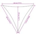 vidaXL Tieniaca plachta 160 g/m² tmavozelená 4,5x4,5x4,5 m HDPE