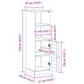 vidaXL Kúpeľňová skriňa VIGO Biela a antik biela 37 x 34 x 110 cm