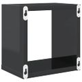 vidaXL Nástenné police 6 ks lesklé sivé 22x15x22 cm