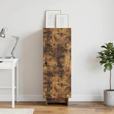 vidaXL Servírovacia skriňa Dymový dub 33 x 34,5 x 90 cm