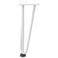 vidaXL Nohy do vlasov pre konferenčný stolík 4 ks, biele 30 cm, masívna oceľ