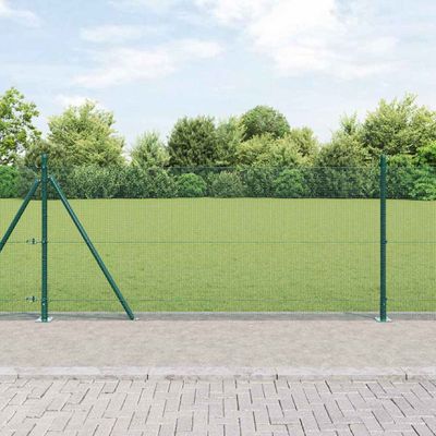 vidaXL Vonkajší zváraný drôtový plot s betónovým základom 10 x 1 m