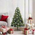 vidaXL Umelý vianočný stromček s kĺbmi 150 LED Zelená 120 cm PVC a PE