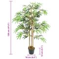 vidaXL Umelý bambusový strom 730 listov 120 cm zelený