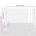 vidaXL Hexagonálny plot s stĺpom 50 x 0,6 m PVC potiahnutá oceľ Sivá