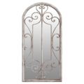 vidaXL Záhradné zrkadlo pieskové 70x30 cm exteriérové železo