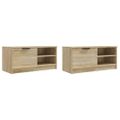 vidaXL TV stolíky 2 ks dub sonoma 80x35x36,5 cm spracované drevo
