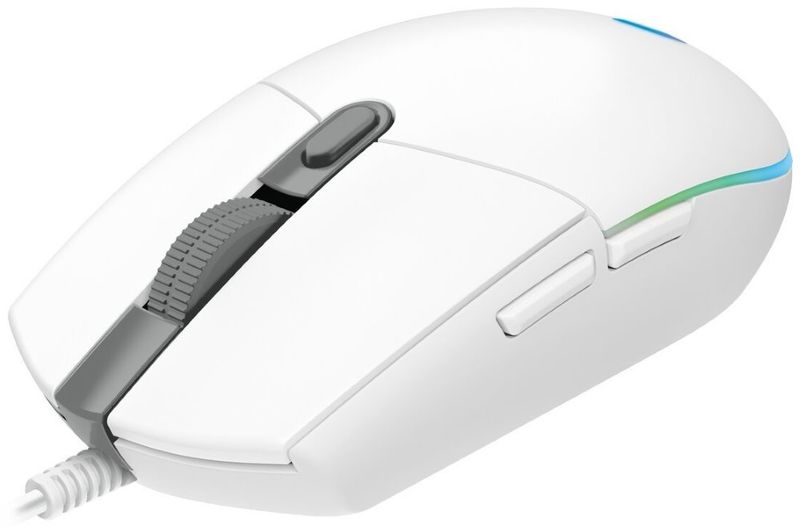 Logitech herná myš G102 LIGHTSYNC/ optická/ 6 tlačidiel/ 8000dpi/ USB/ biela Myš, herná, optická, až 8000dpi, 6 tlačidiel, USB, RGB, biela