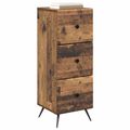 vidaXL Zásuvkový kabinet Staré drevo 33 x 34,5 x 90 cm