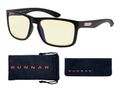 GUNNAR kancelářske/herní dioptrické brýle INTERCEPT READER ONYX * jantárová skla * BLF 65 * dioptrie +1 Brýle, kancelárské, cerné obroucky, jantarová skla, +1,0 dioptrie