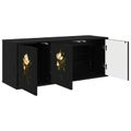 vidaXL Nástenný TV kabinet BREMEN 102 x 33 x 40 cm Čierny dub